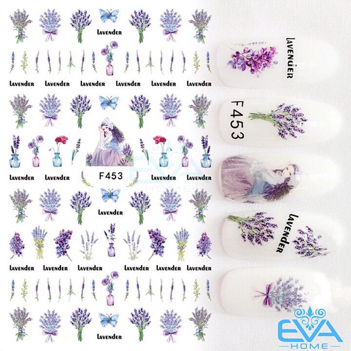 [HCM]Miếng Dán Móng Tay 3D Nail Sticker Tráng Trí Hoạ Tiết Bông Hoa F453