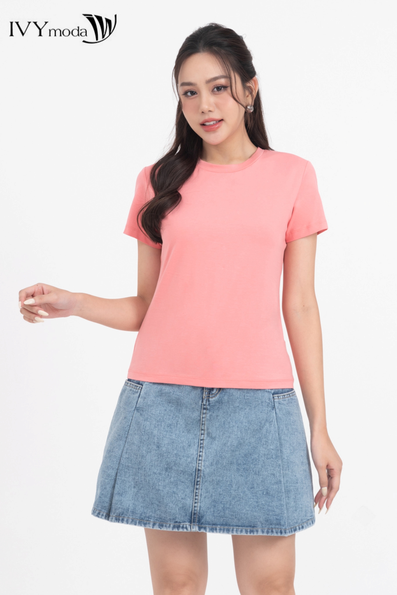 Áo Thun Cổ Tròn IVY moda MS 57P0092