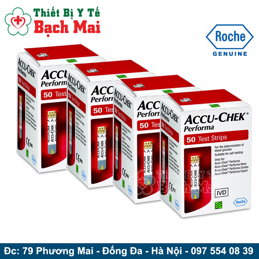 Que Thử Đường Huyết Accu Chek Performa 50 Que