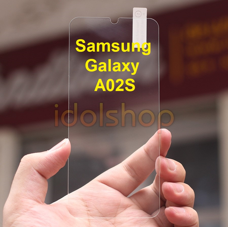 Kính cường lực Samsung Galaxy A02S (trong suốt) Full 98%