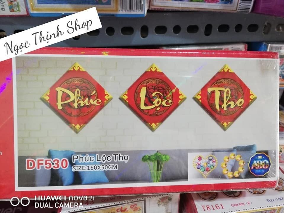 Tranh đính đá Phúc lộc thọ mã DF530