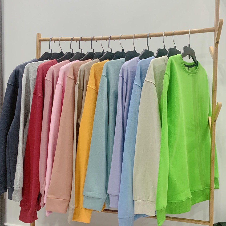 Áo Sweater Trơn Basic Nam Nữ form Unixex