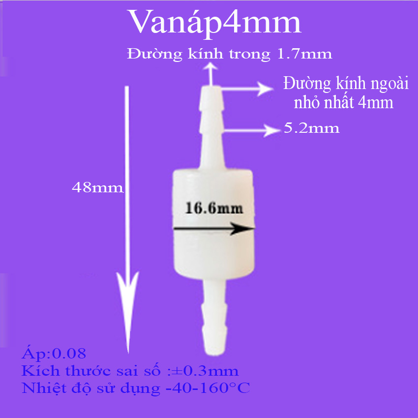 Van Nước Một Chiều Cho Ống Mềm (Có ÁP Suất)