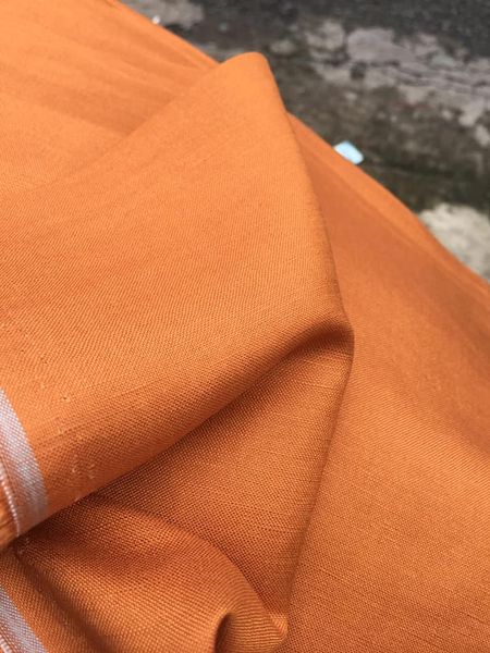 Vải linen ướt màu cam đất