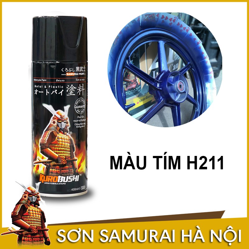 Sơn Samurai - Chai sơn samurai màu tím xanh H211
