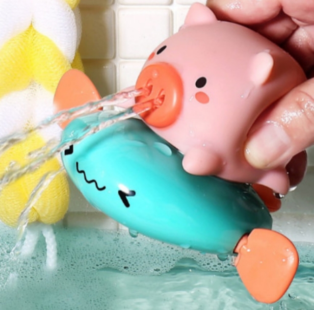 Đồ chơi NHÀ TẮM HEO PEPPA PHUN NƯỚC VẶN CÓT cho bé.