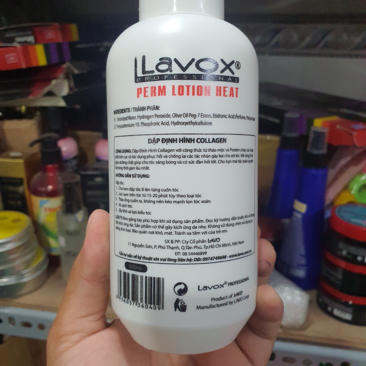 Kem uốn nóng colalgen Lavox 500ml