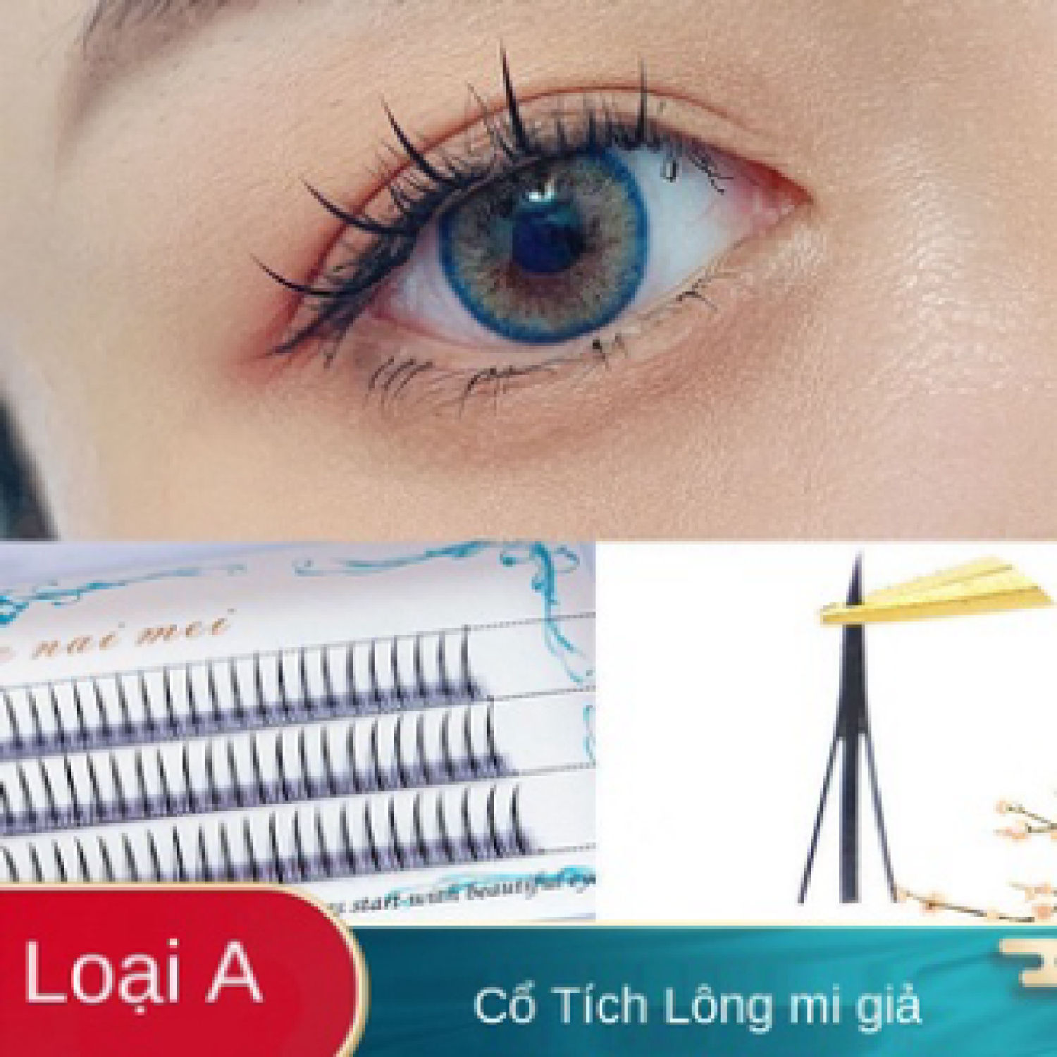 Mi Giả Dáng Chữ A Sợi Dùng Tự Nối Mi