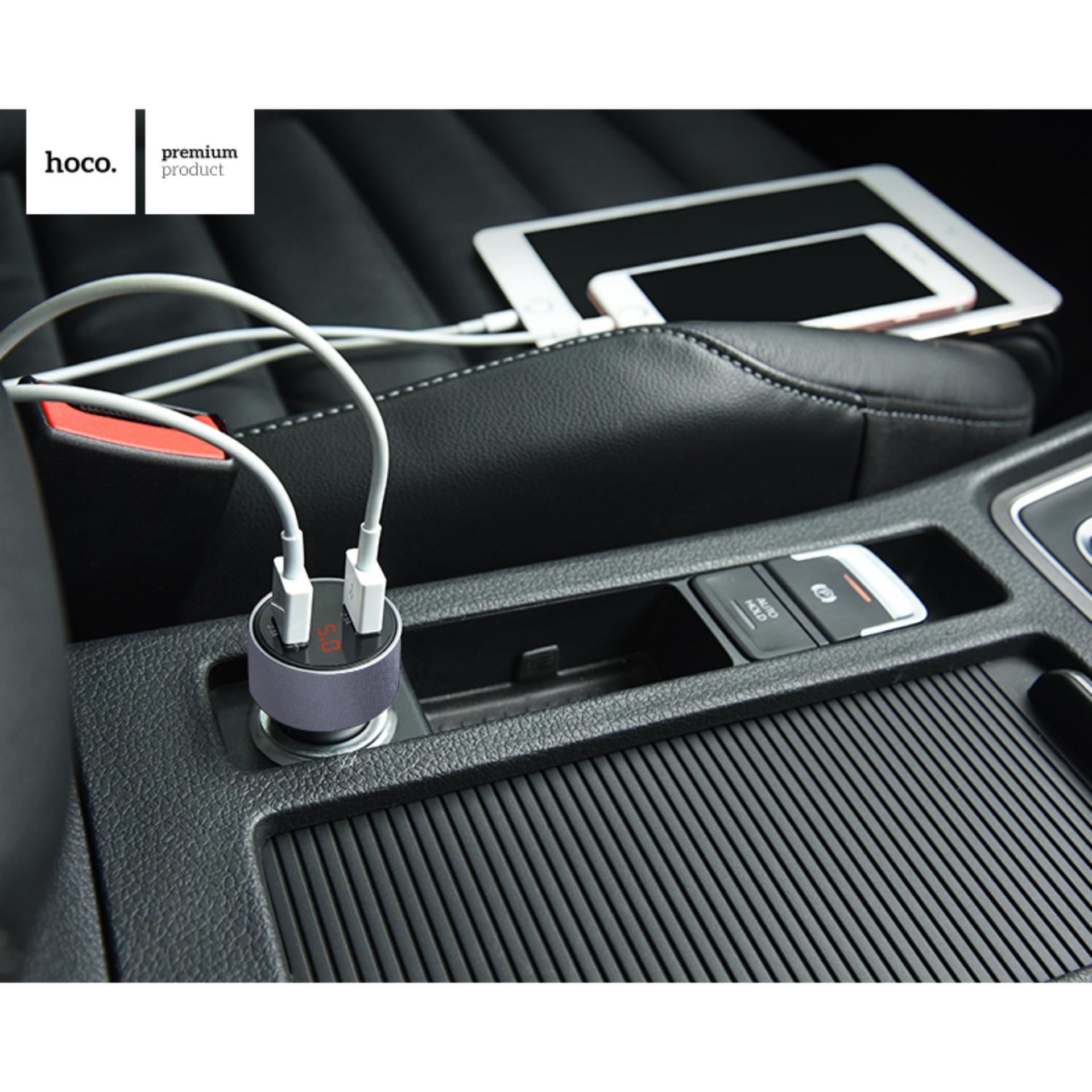 [HCM]Sạc ô tô Hoco Z9 2 cổng USB cao cấp