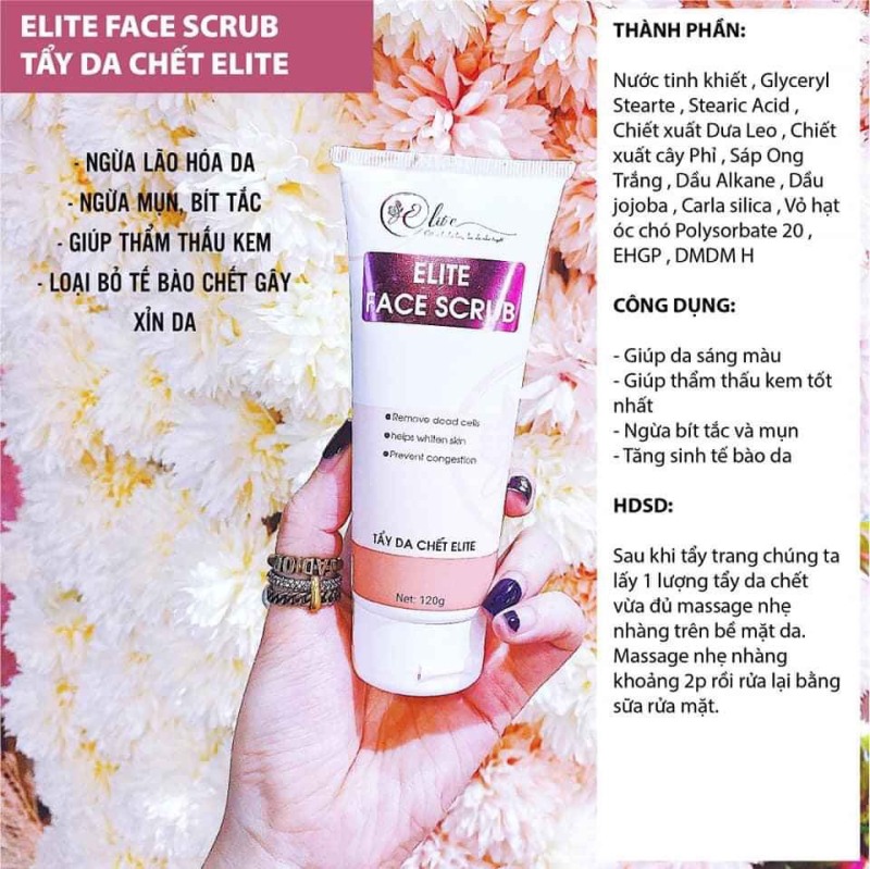 Tẩy Tế Bào Chết Elite Se Khít Lỗ Chân Lông Hàng Chính Hãng 120g