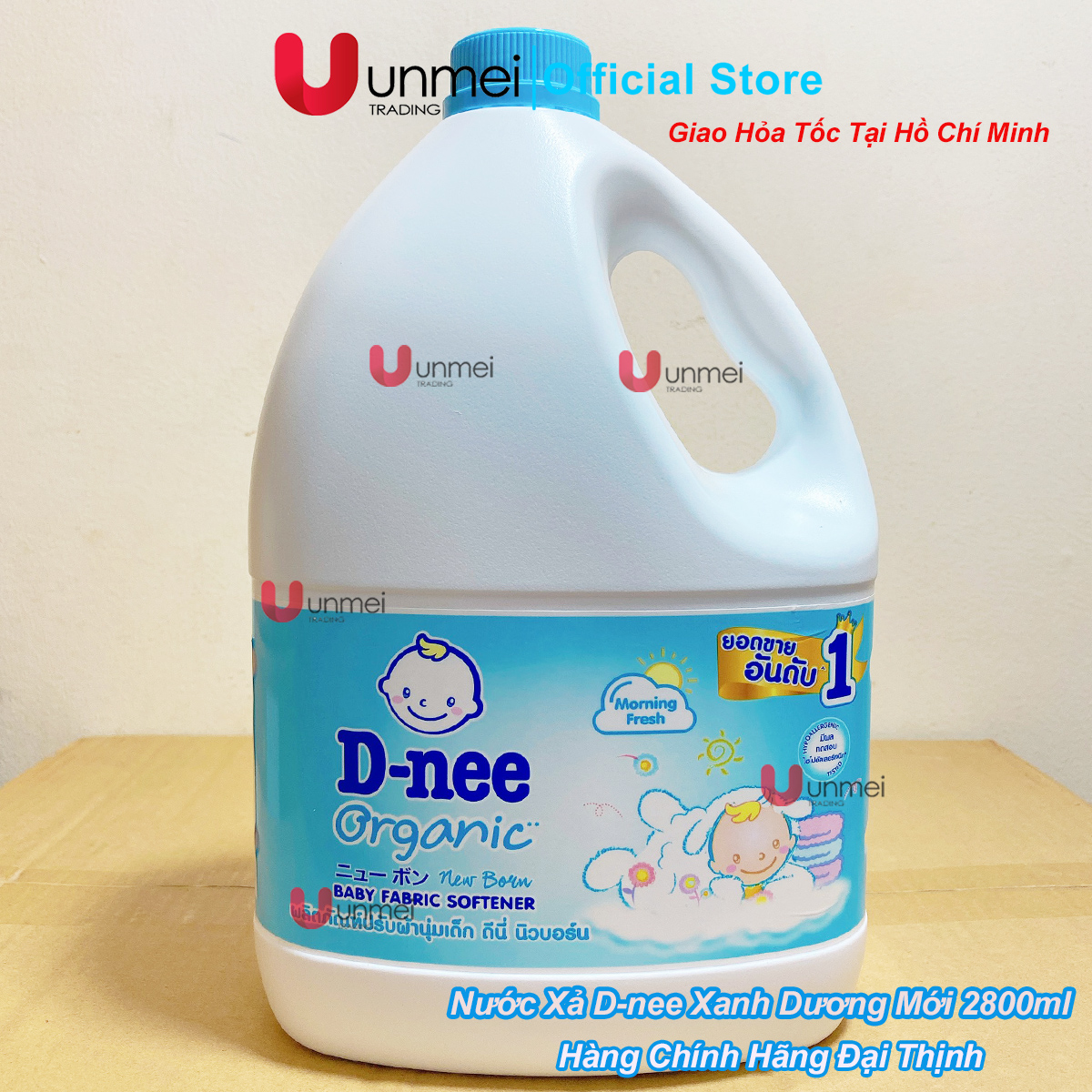 Nước xả vải quần áo trẻ em an toàn cho da bé d-nee 2800ml, đủ màu xanh dương, xanh lá, tím, hồng, trắng - hàng chính hãng dnee đại thịnh bán tại unmei trading