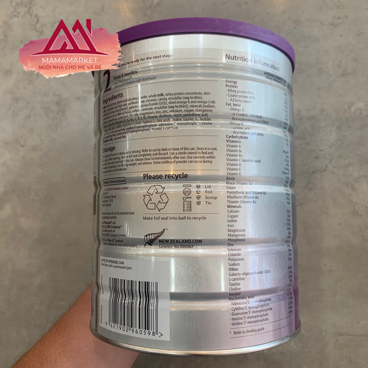 Sữa A2 Platinum đủ số 1.2.3.4 - lon 900gr [ Mẫu mới & Date 2025 ]