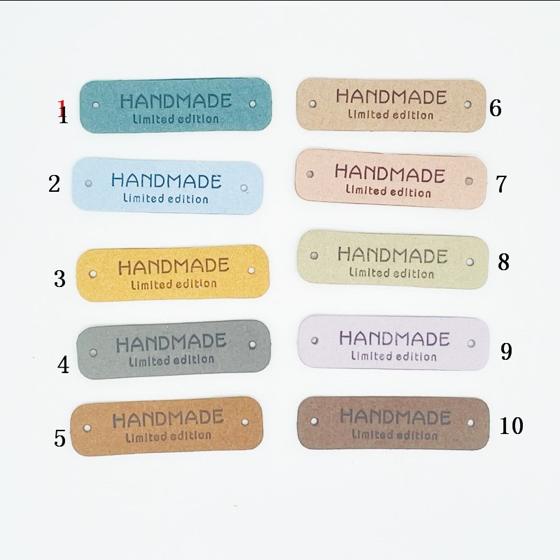 Tag quần áo tag da chữ nhật miếng da handmade 1.5cm*2cm
