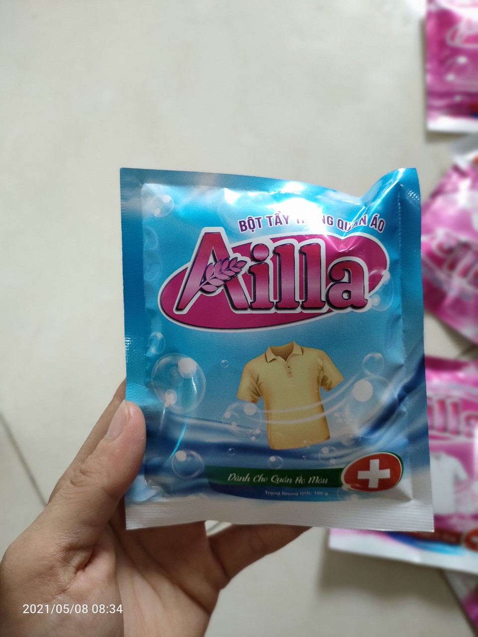 Bột tẩy trắng quần áo siêu sạch Ailla (Dành cho quần áo màu)