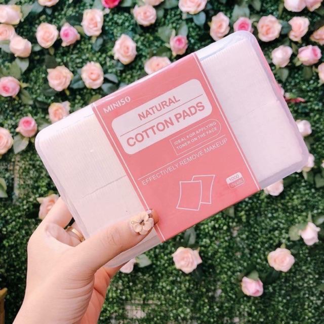 Bông tẩy trang miniso nhật 1000m