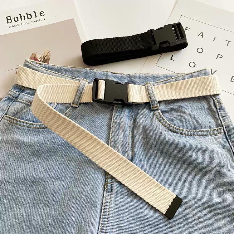 Canvas belt with plastic buckle - Canvas belt with convenient plastic buckle