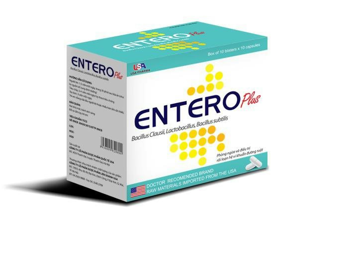Men Vi Sinh Kết Hợp Men Tiêu Hóa Entero Plus - Phòng Ngừa Rối Loạn Hệ Vi Khuẩn Đường Ruột - Giúp Kích Thích Ăn Ngon Miệng - Không Lo Đau Bụng - Đi Ngoài - Tiêu Chảy - Táo Bón - Hộp 100 Viên