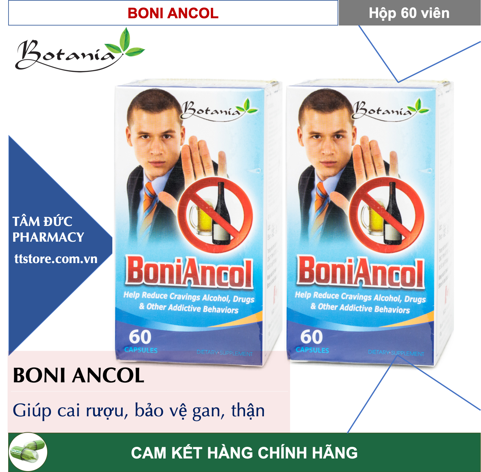Boniancol - giúp cai giảm cảm giác thèm bảo vệ gan