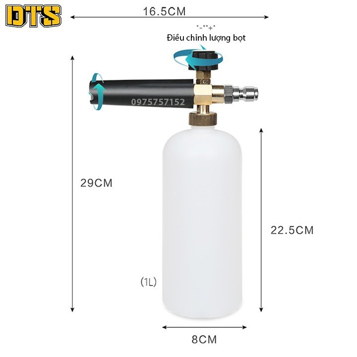 Combo bình phun bọt tuyết và khớpnối nhanh