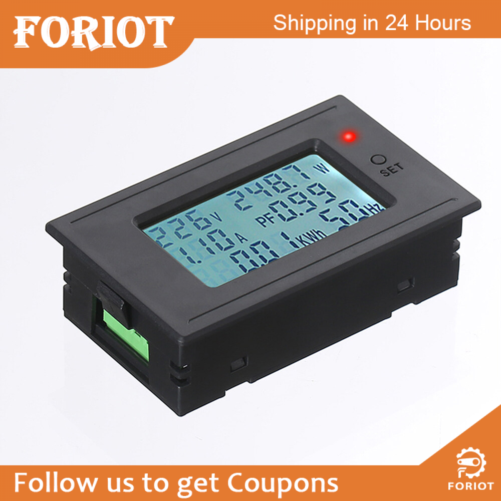 Foriot AC Digital Display Voltage Current Power and Electricity Watt-hour Meter