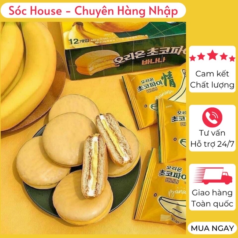 Bánh Chocopie CỰC NGON Bánh Chocopie chuối phiên bản mới từ Hàn Quốc nhân