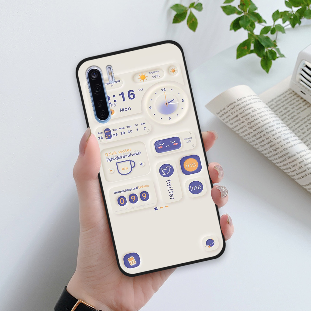 Ốp lưng Oppo A91 / Reno 3 họa tiết đồng đồ dễ thương