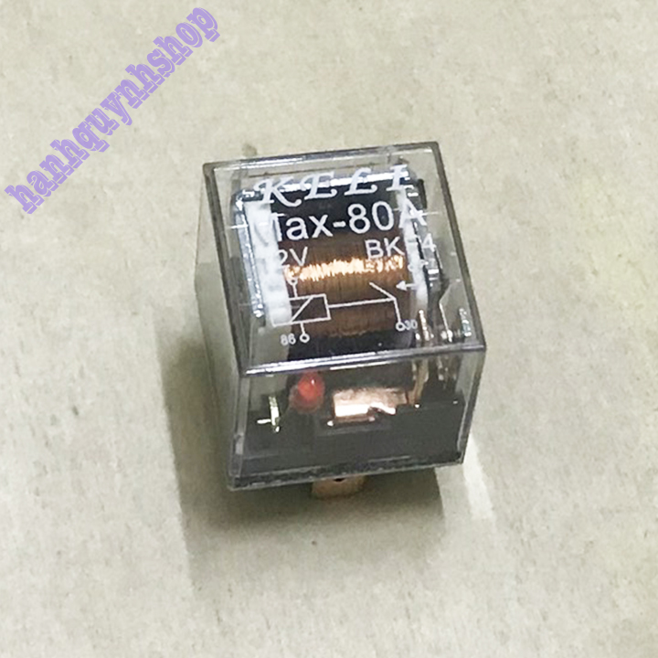 Rơ Le 4 Chân 12V 80A Nhựa Trong