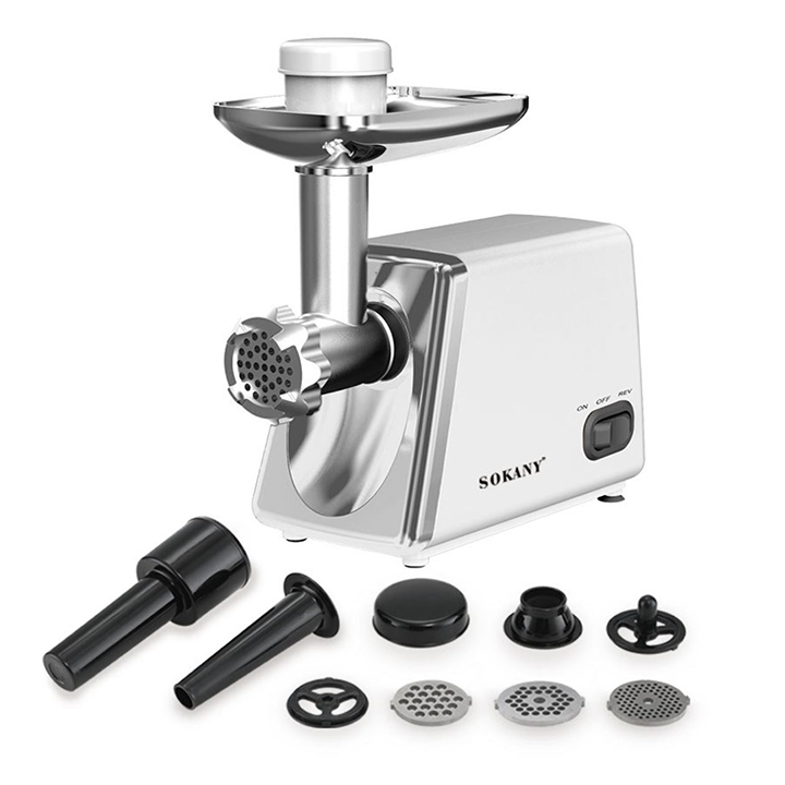 Máy xay và đùn thịt làm xúc xích lạp sườn Sokany 2500W