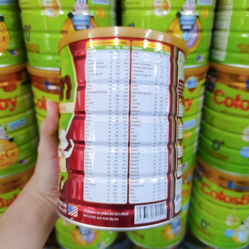 [Có Mã QR] Sữa bột Colos Gain 0+ (800g)