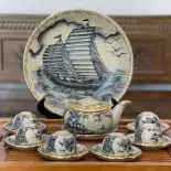 Ấm Trà Men Rạn Cổ Bọc Đồng Trúc Lâm