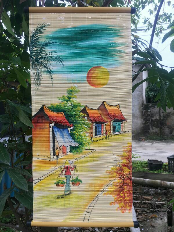 Mành tre vẽ size 30*65cm