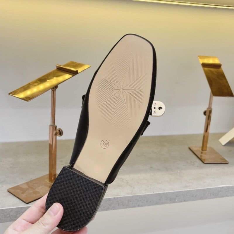 GIày Sục nữ, sục nơ đẹp da mềm cá tính A38