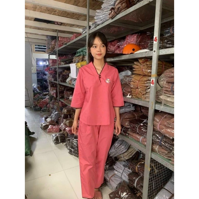 Đồ bộ  nữ đi chùa. cúc kate size 40-70kg