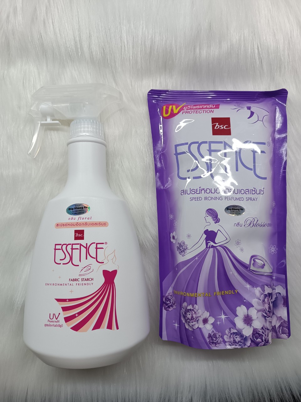 Combo ̣̣̣chai+túi xịt ủi Essence -Shop GS An Khang
