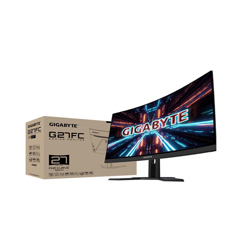 Màn hình Gigabyte G27FCA (27 inch/FHD/VA/165Hz/1ms/250 nits/HDMI+DP/Cong)