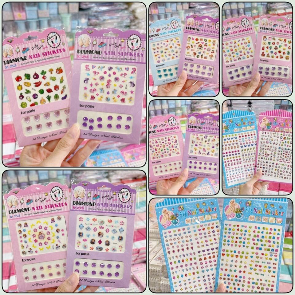 [MUA 2 GIẢM 5%]Set sticker dán móng tay hoạt hình nhiều mẫu cho bé