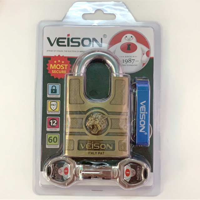 Ổ khóa 6P chống cắt VEISON chính hãng chống trộm tuyệt đối