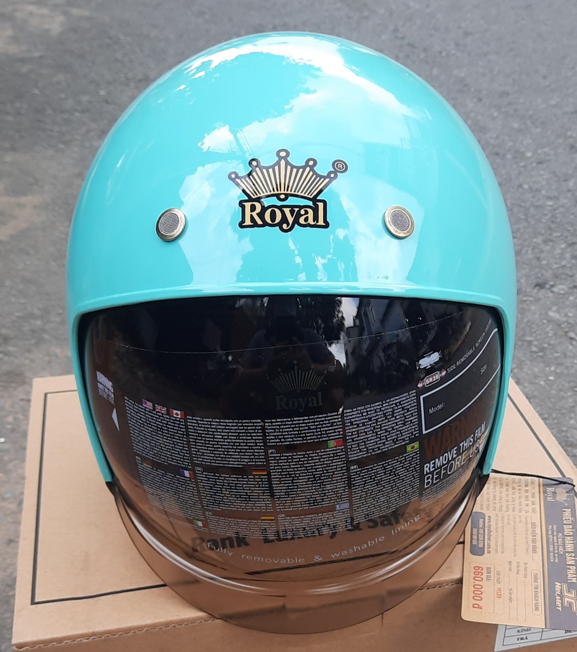nón bảo hiểm 3/4 kính âm royal 139 đủ màu lựa chọn