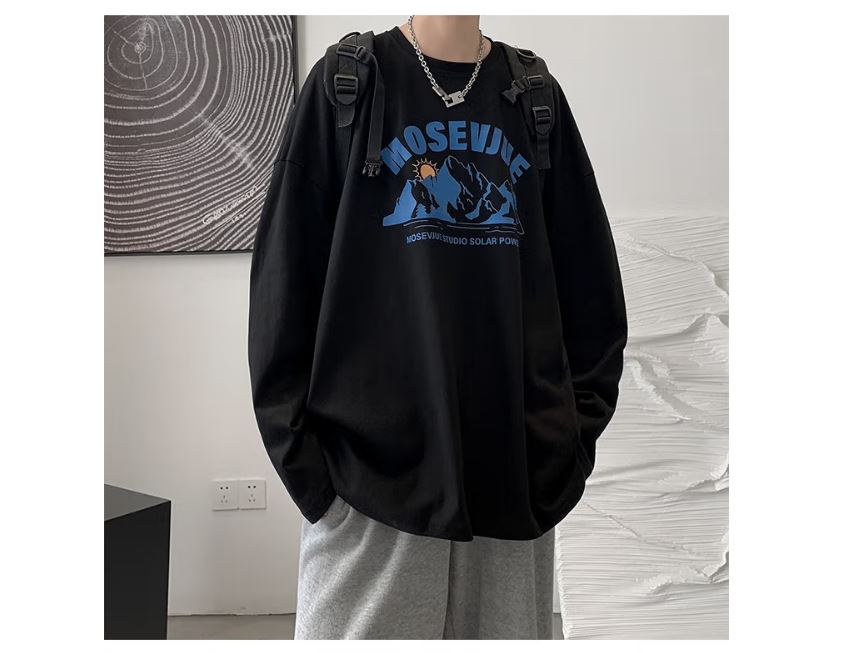 Áo thun tay dài unisex nam MOVE