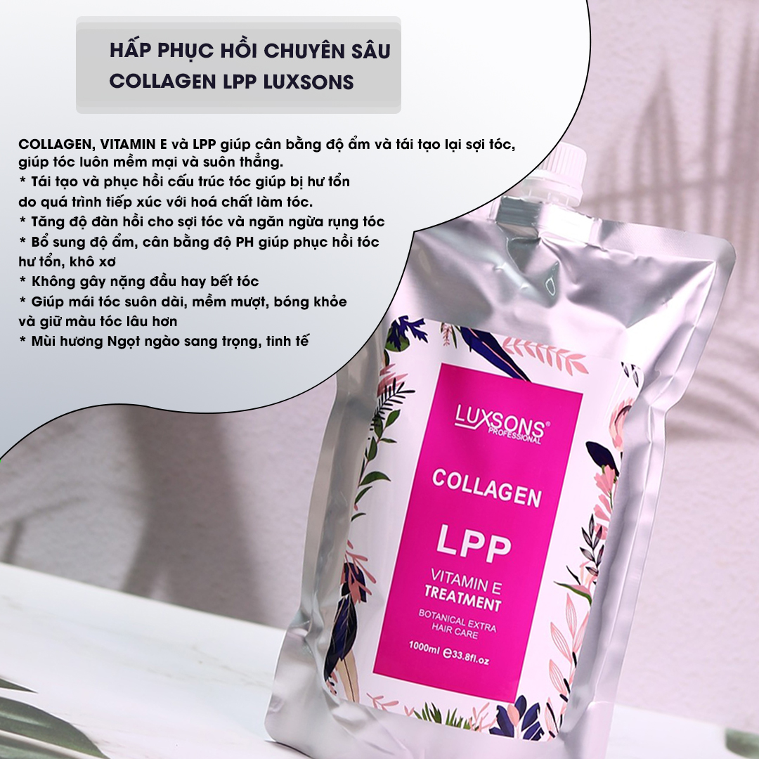 Hấp Dầu Lpp Luxsons Collagen Siêu Thơm Siêu Bóng Mượt 1000Ml