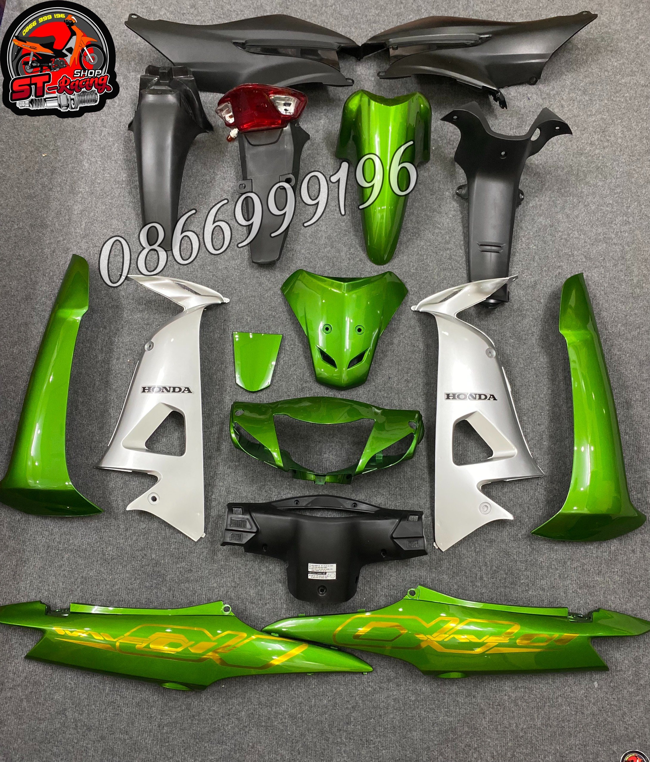 BỘ VỎ NHỰA Wave Alpha 100 - Wave 50cc - Wave Rs ( kèm tem ) MÀU ĐỘ.....