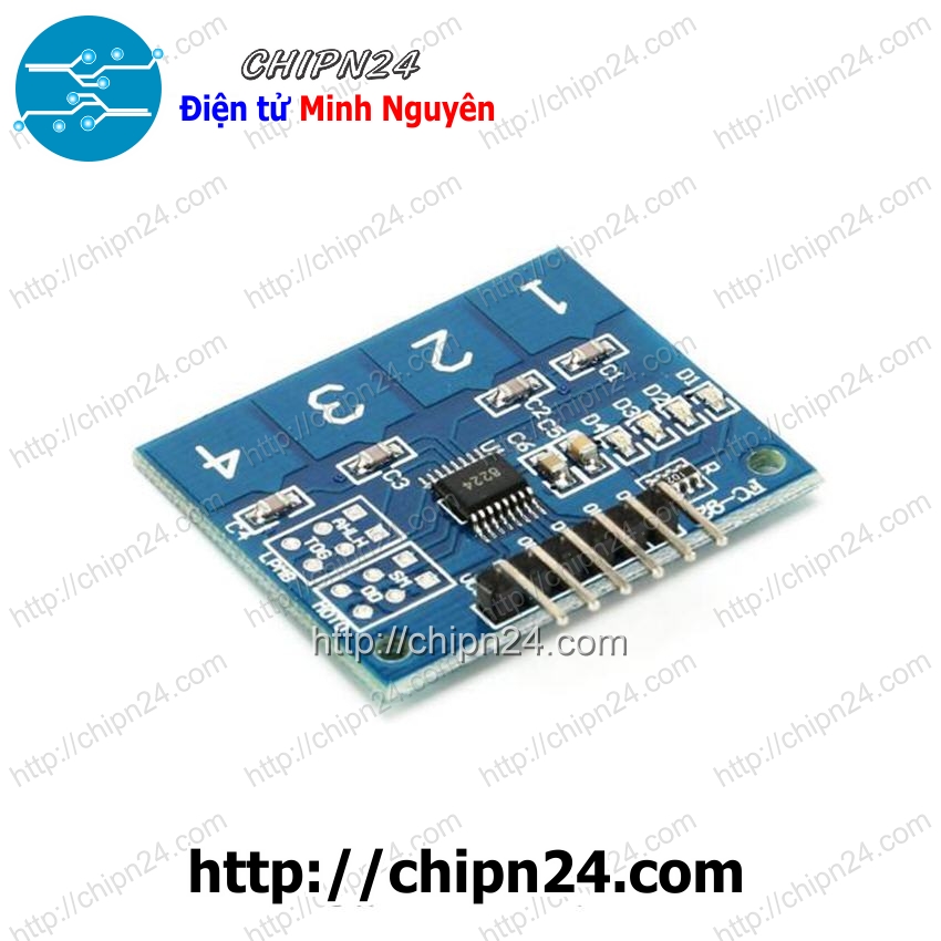 [1 cái] (F113.3) Module TTP224 Bàn phím Cảm ứng 4 chạm điện dung