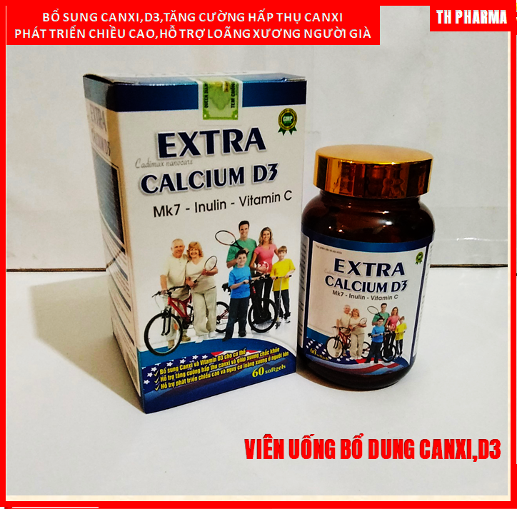Viên Uống Canxi Extra calcium D3 , Bổ Sung Canxi