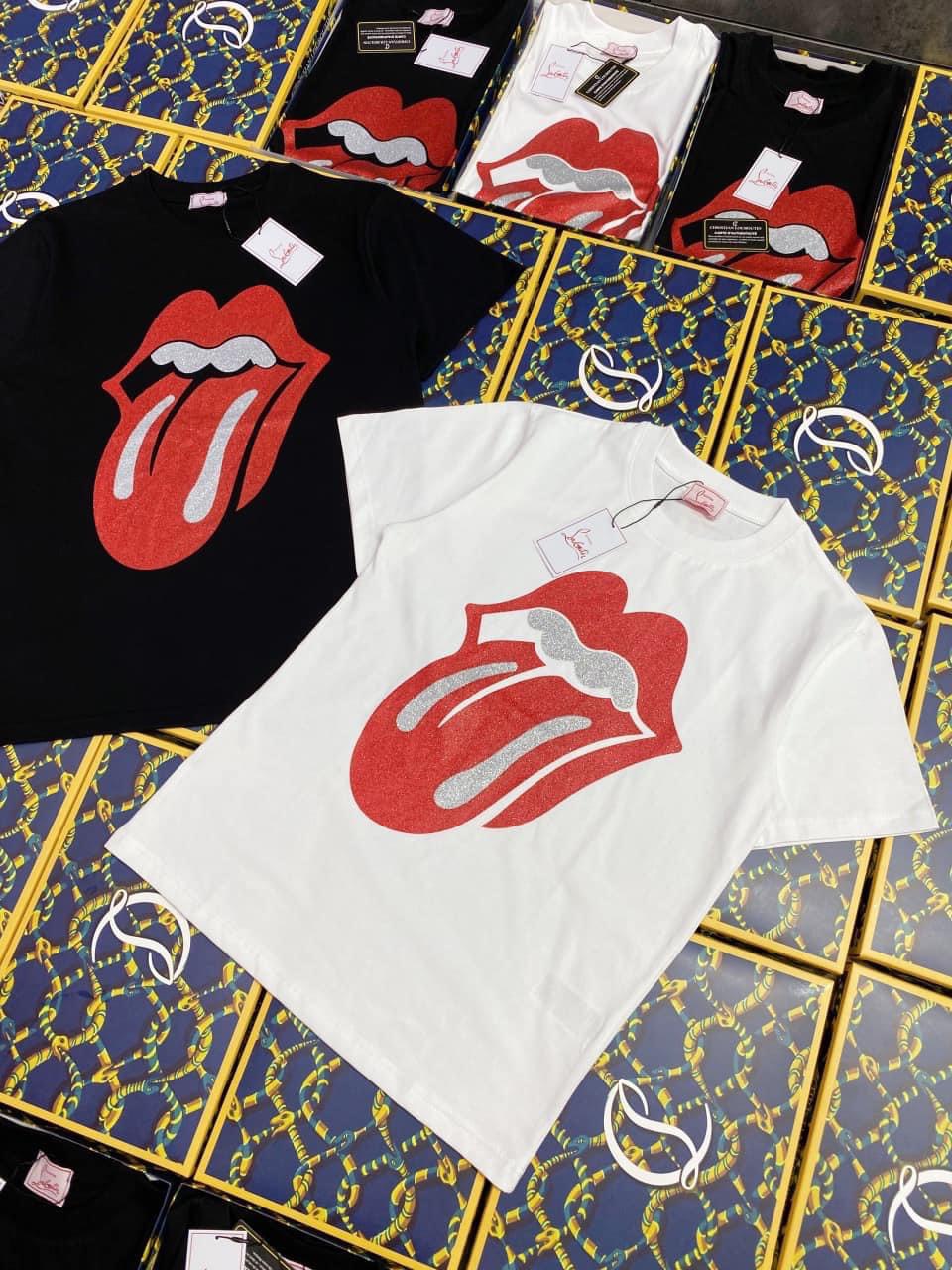 Áo thun Form áo unisex nam nữ đều mặc được.logo in môi và lưỡi siêu xinh,chất cotton.