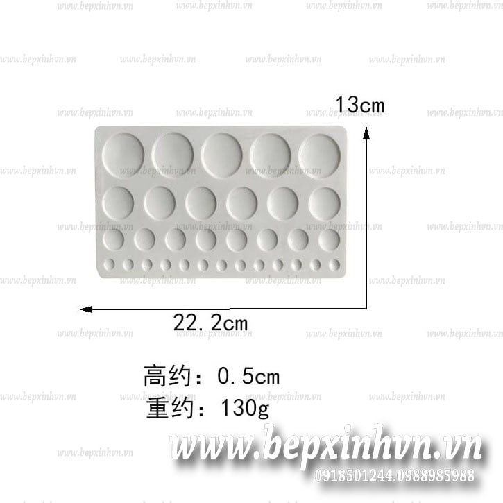 Khuôn silicon 4d tròn nhiều size