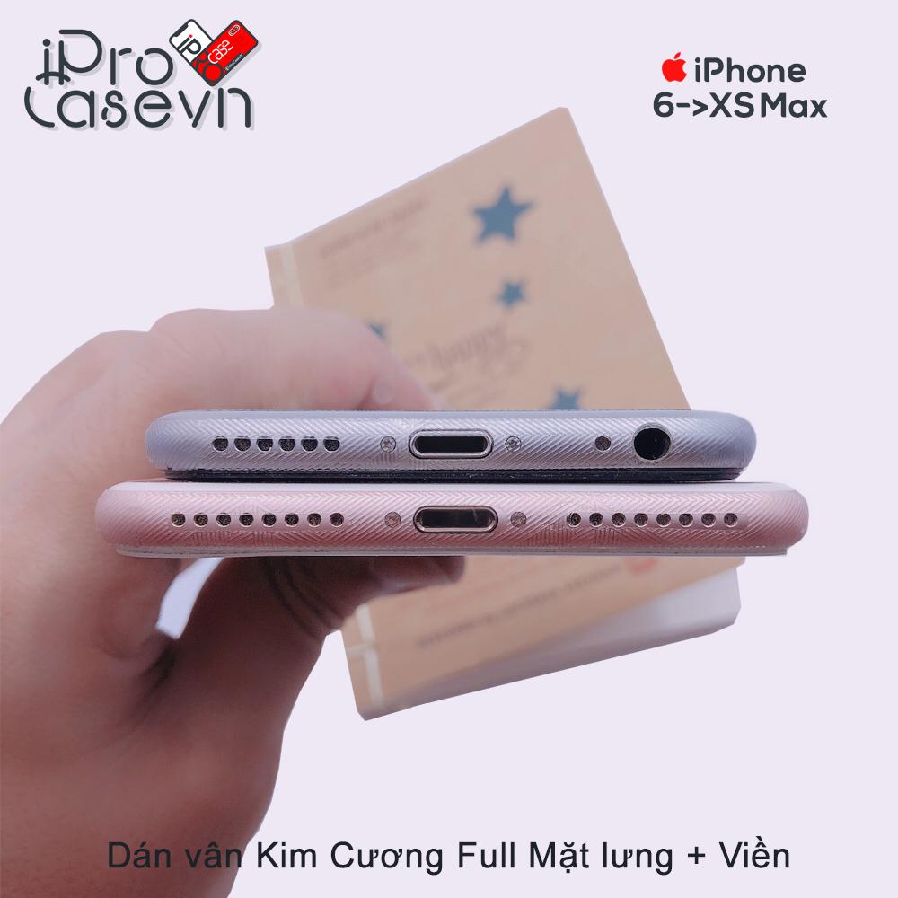 Miếng dán Kim Cương Full Mặt lưng và Viền iPhone 6 -  XS Max
