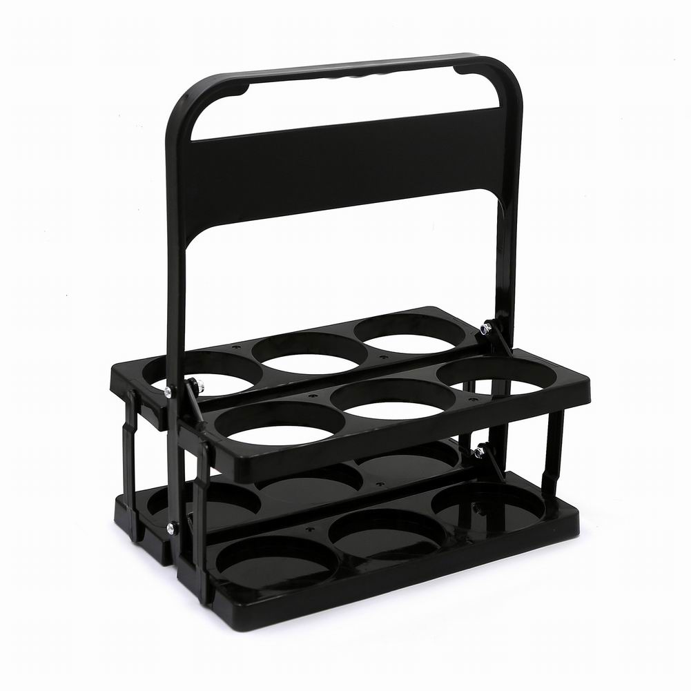 6 chai bia chủ vang Kệ chai tủ đứng kệ bên bia giỏ Organizer đứng cho bar bia chai lưu trữ