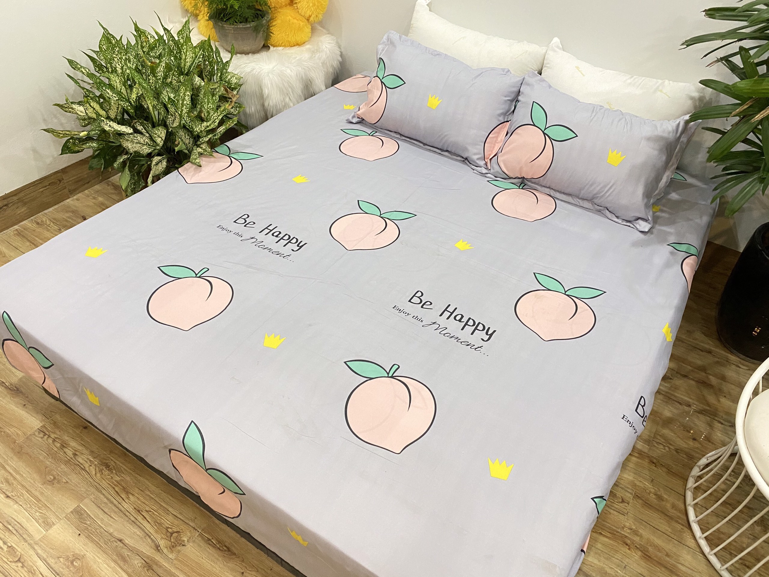 Bộ Chăn Phao 5 Món ( Gồm 1 Chăn Phao + 1 Ga Bo Chun + 2 Vỏ Gối Nằm + 1 Vỏ Gối Ôm) Mẫu Phao 38