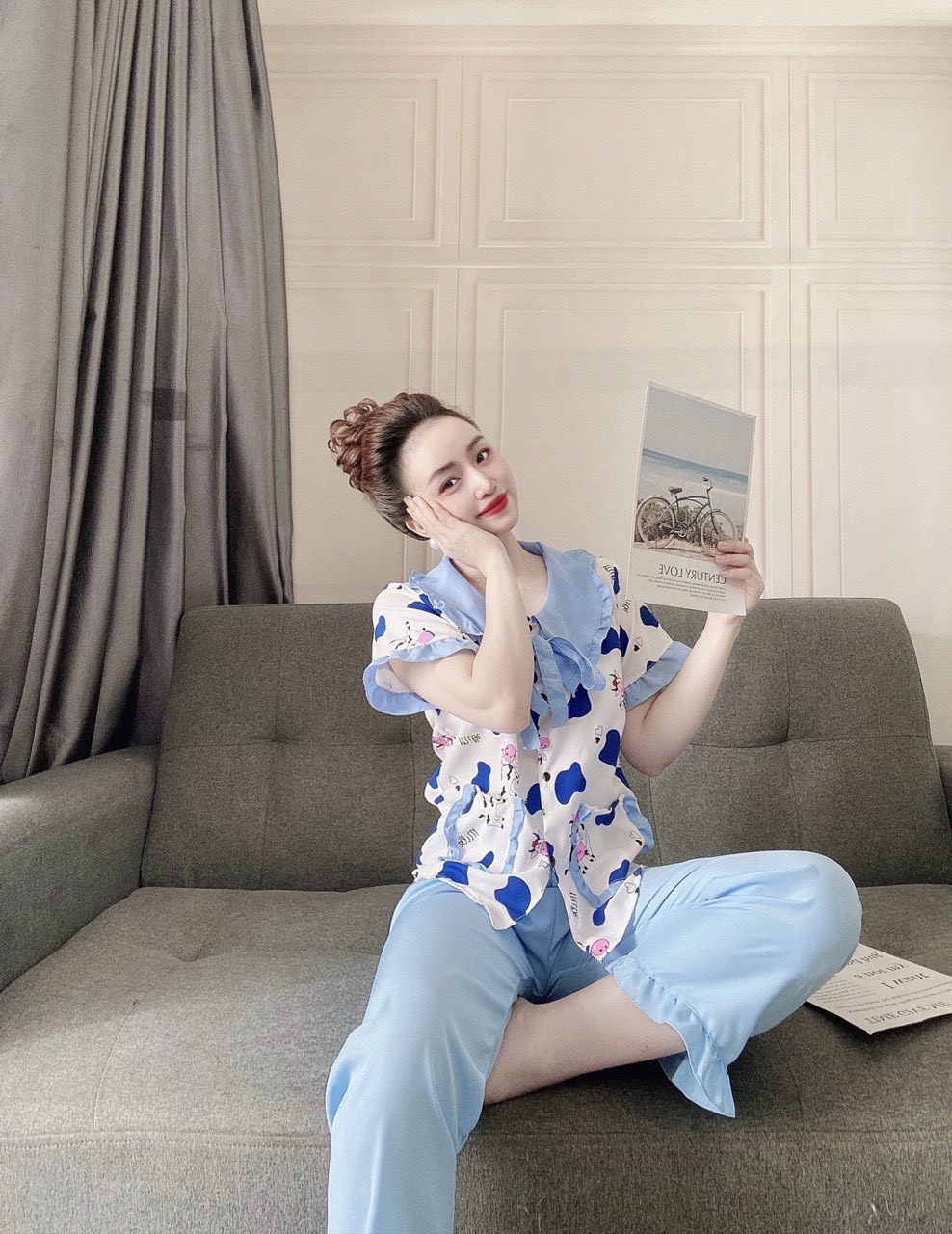 [HCM]Đồ bộ dài kate mịn tiểu thư