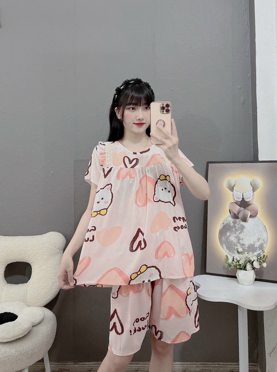 Bộ đồ bầu thời trang siêu mềm mịn-free size 43-70kg